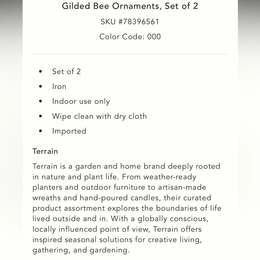 Gilded Bee 🐝 Holiday Ornaments set of 2 - Picture 5 of 8
